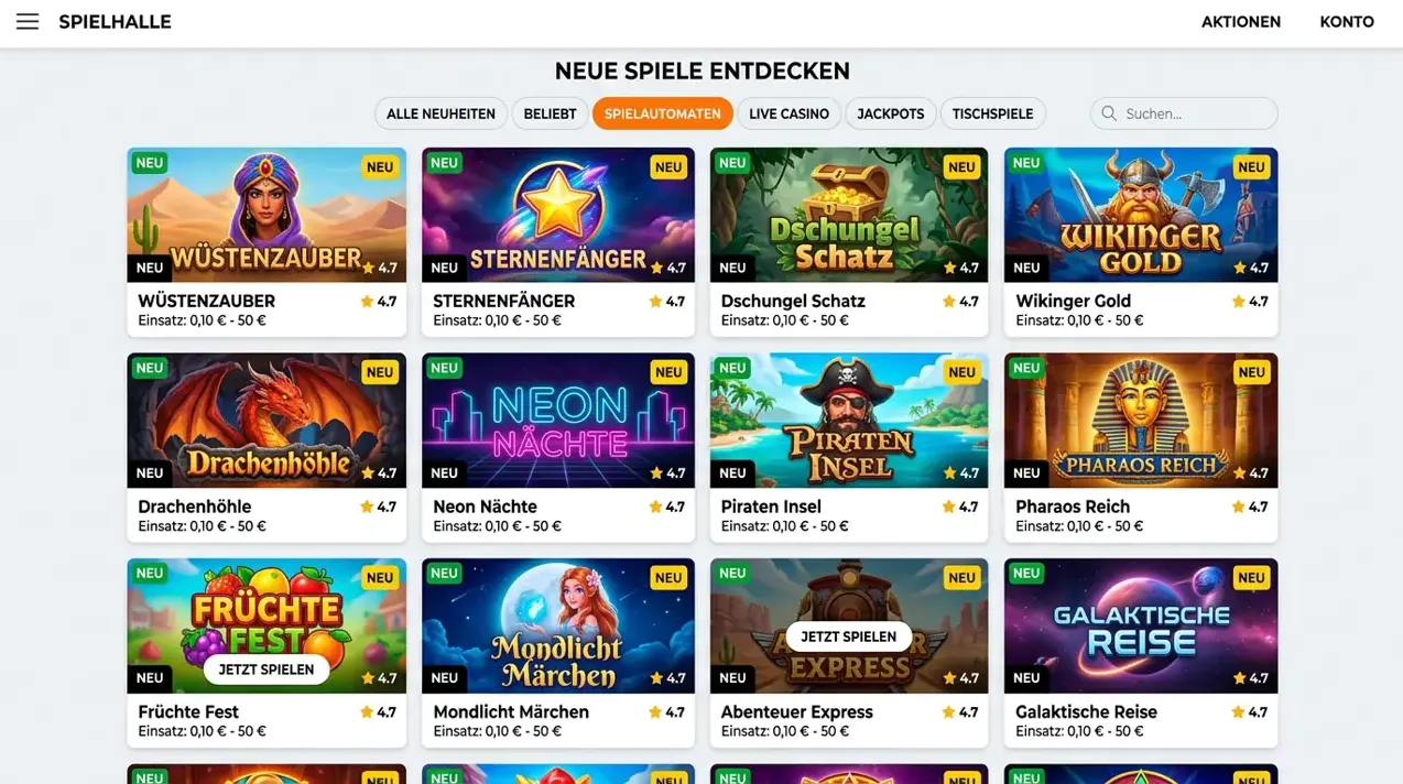 Bethall: Neuheiten & Jackpots